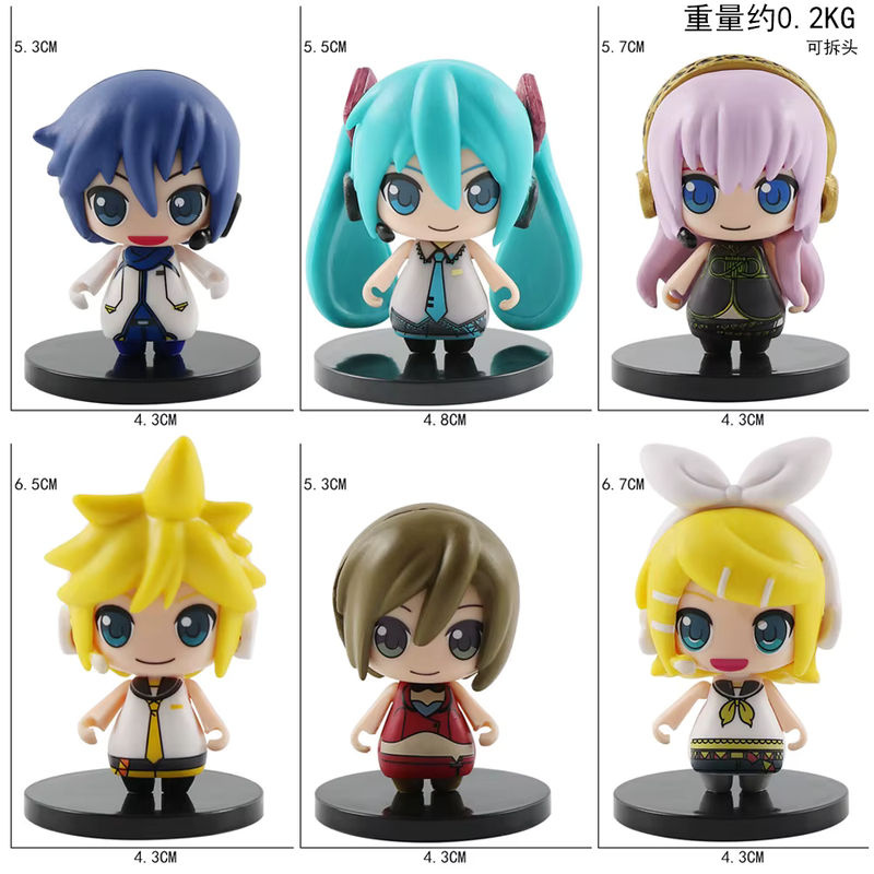 Bandai Anime Hatsune Miku KAITO Rin Len Luka Q Version Figur, 1-teiliges Set - Bild 6