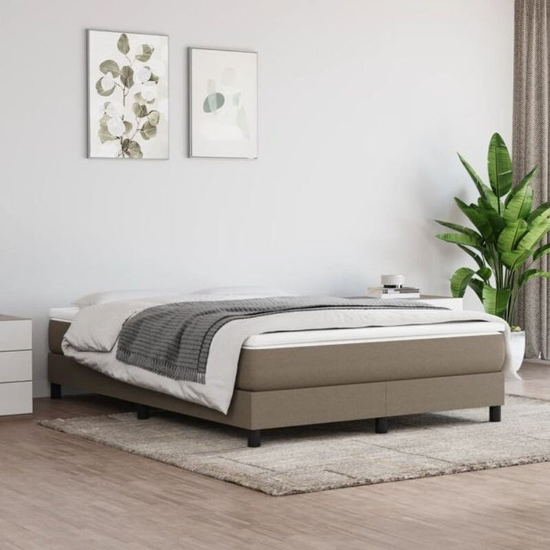 Taschenfederkernmatratze Vidaxl in Taupe Meliert, B/T/H: 140 x 190 x 20 cm - Bild 1