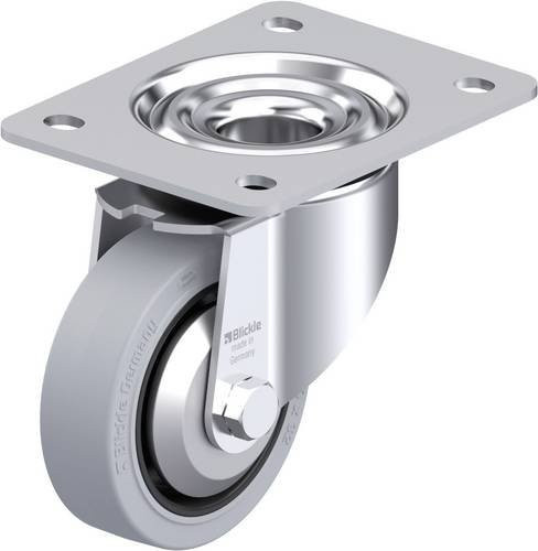 Blickle Stahlblech-Lenkrolle LK-POEV 100KAD-3-SG-FA in Silber, Rad-Durchmesser: 100 mm, Tragfähigkeit: 200 kg - Bild 1