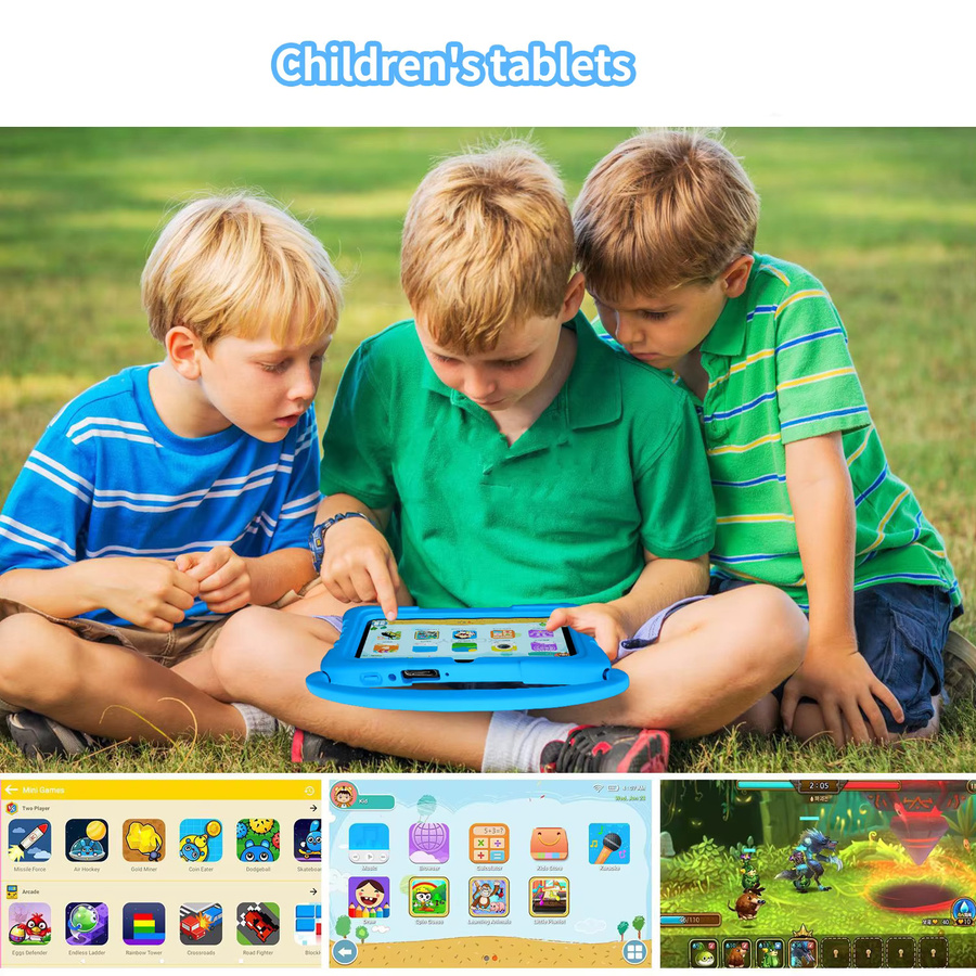 BDF-K3 Kinder Android Tablet mit 7 Zoll Display, 4 GB RAM und 64 GB ROM, inklusive kindersicherer Schutzhülle, Pink oder Blau - Bild 3