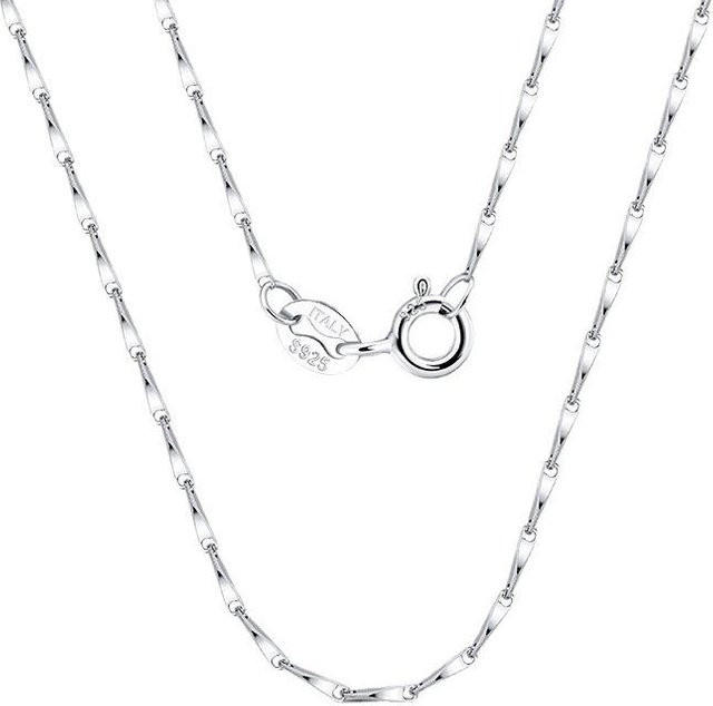 Halskette Melonenkernkette, 925 Silber, Damen, weiß - Bild 1