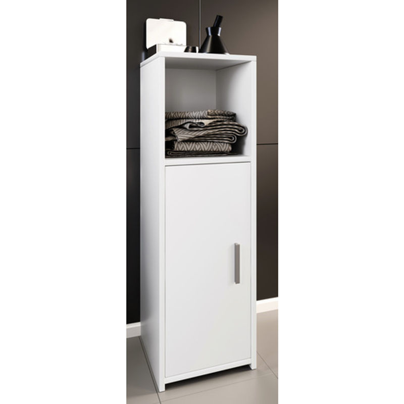 VCM Midischrank Zalo in Weiss mit Drehtür und offenem Fach, B/T/H: 30 x 30 x 95,3 cm - Bild 2
