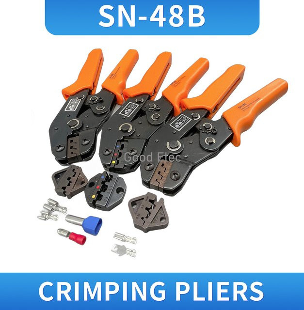 SN28B SN MINI EUROP STYLE Crimpzange Multitool für 0,1-1 mm2 in Orange - Bild 1