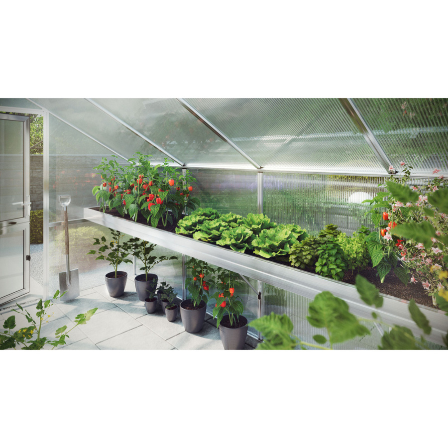 KGT Pflanzwanne Novum II für Gewächshäuser, silberfarben/grau, L: 208 cm, B: 63 cm, H: 10 cm - Bild 1