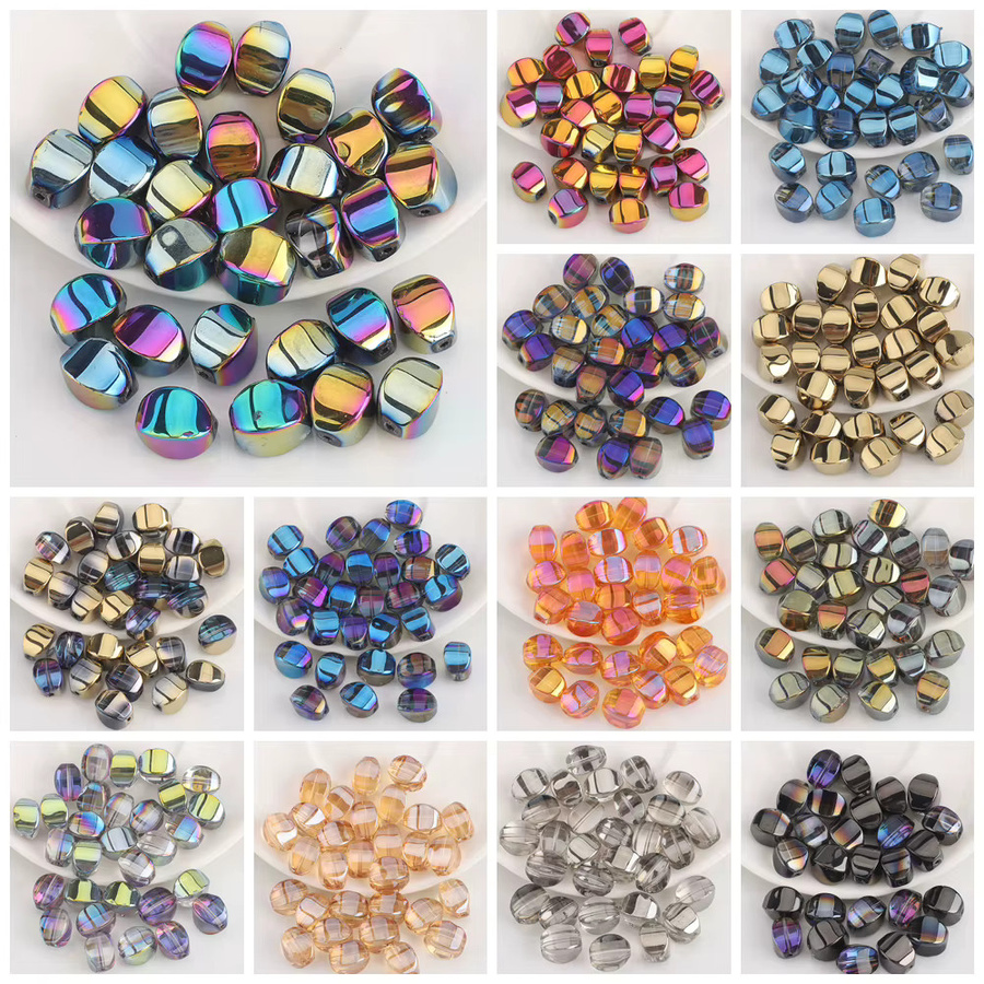 ZHUBI Perlen Kristallglas, unregelmäßige Form, Bunt, Unisex, 10 x 13 mm - Bild 3