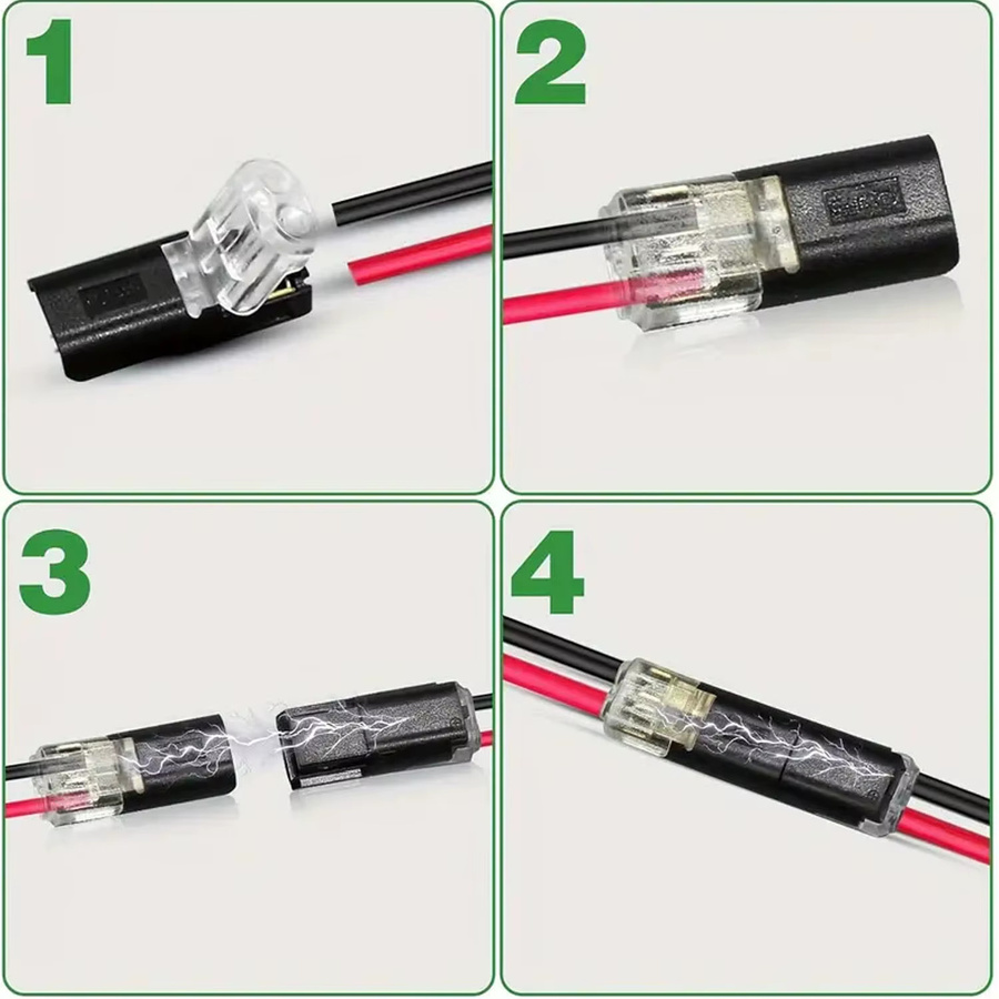 Verriegelbare Steckbare Doppeldraht-LED-Verbinder 2-Pin 2-Wege Universelle Kompakte Kabelverbinder - Bild 4