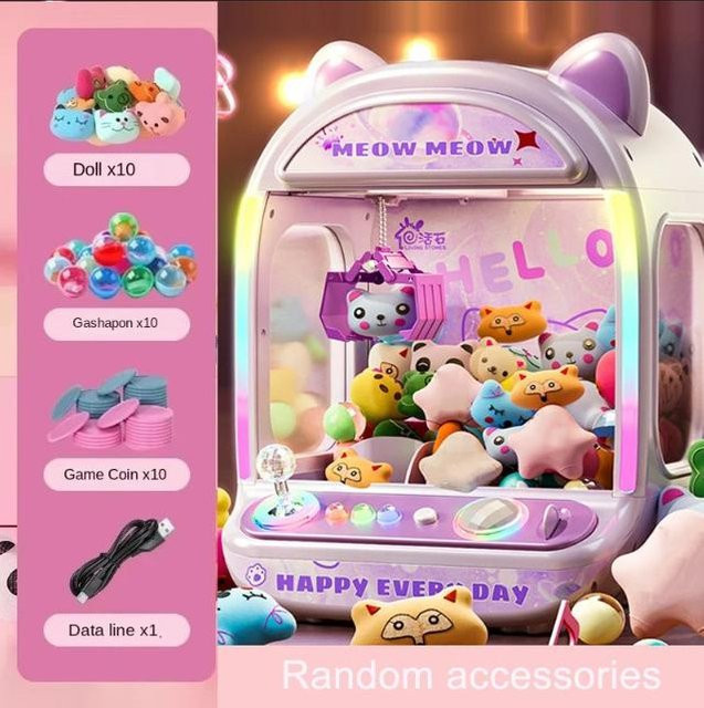 Binchi Automatische Puppenmaschine, Mini Greifarm Spielzeug, mit Musik - Bild 1