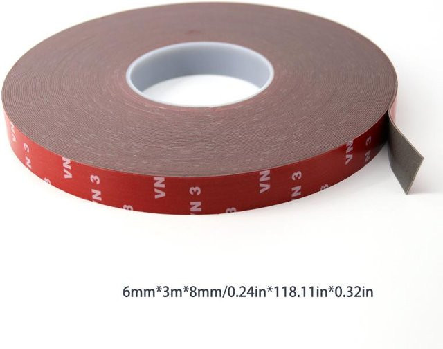 Paddya Doppelseitiges Acrylschaum-Klebeband, Transparent, Länge: 3 m, Breite: 0,6 cm, Dicke: 6 mm - Bild 1