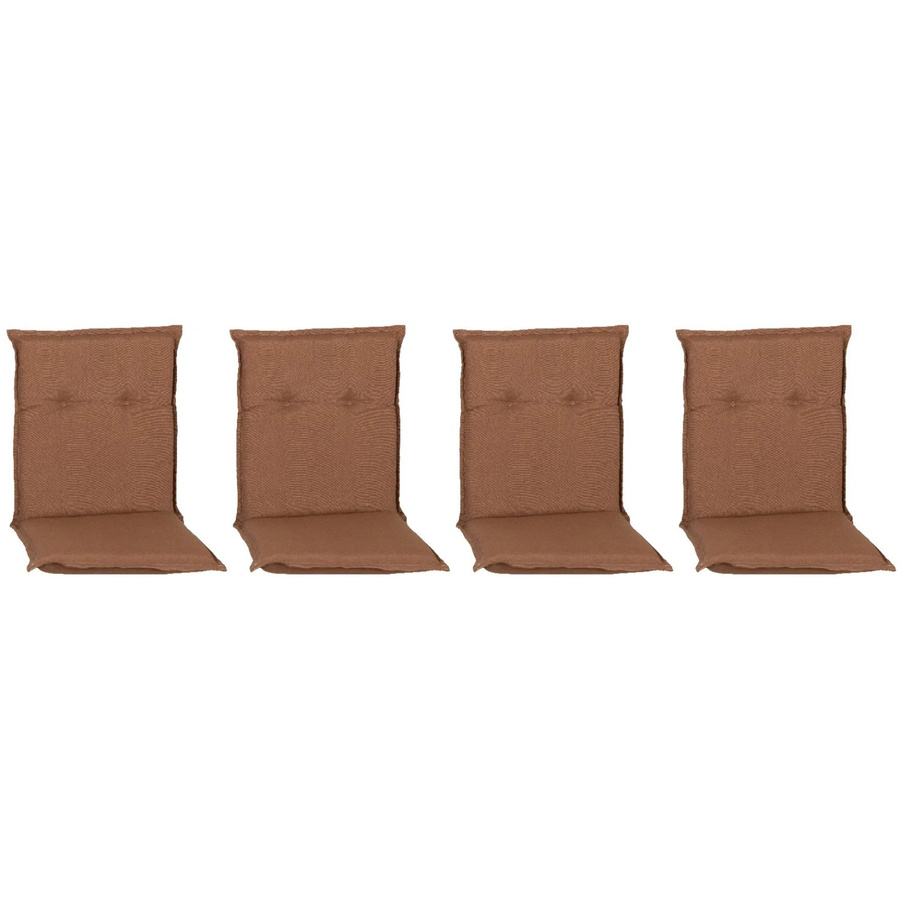 Beo Sitzauflage Tolonaro Niedriglehner 4er-Set Dunkelbraun mit Schaumstofffüllung und Öko-Tex Standard 100 - Bild 2