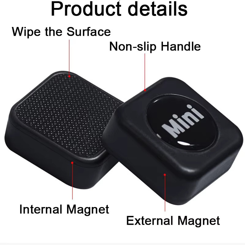 TUNFAN Mini-Aquarium Magnetbürste in Weiß, quadratischer kratzfreier Algenentferner zur Reinigung kleiner Fischbecken - Bild 3