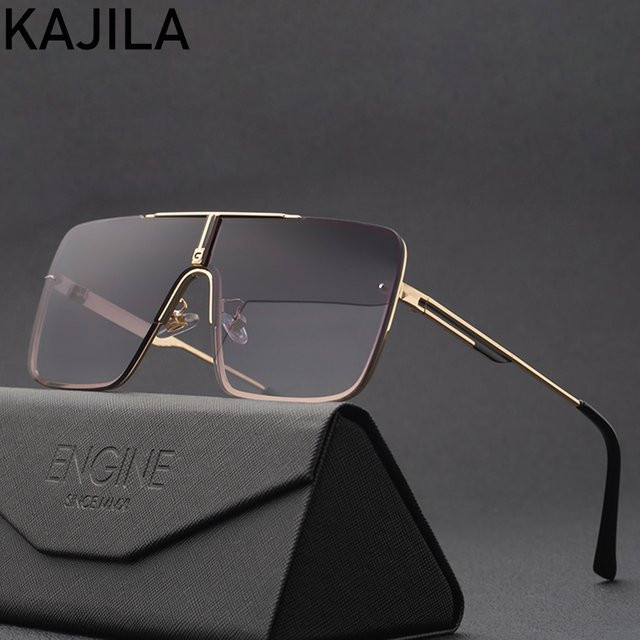 Kajila Sonnenbrille Steampunk, randlos, square, Metall, Herren - Bild 1