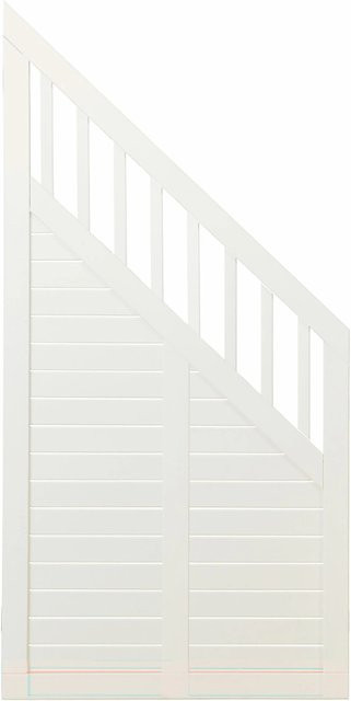 Plus Sichtschutzzaun Nostalgi aus Nadelholz in Weiß, Höhe: 180 cm, Breite: 90 cm, Tiefe: 95 cm - Bild 1