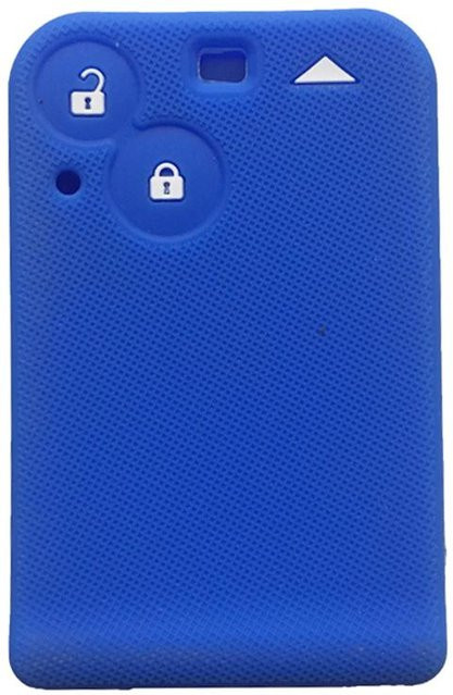 Silikon Schlüsselhülle in Blau für Renault Megane 4, Espace und Laguna 2, Vel Satis Autoschlüssel Schutzhülle - Bild 1