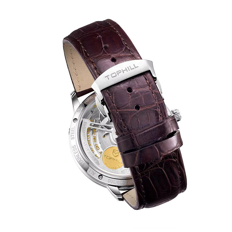 TOPHILL Tourbillon-Uhr, Automatik, Edelstahl, Saphirglas, 43,7 mm, Herren - Bild 5