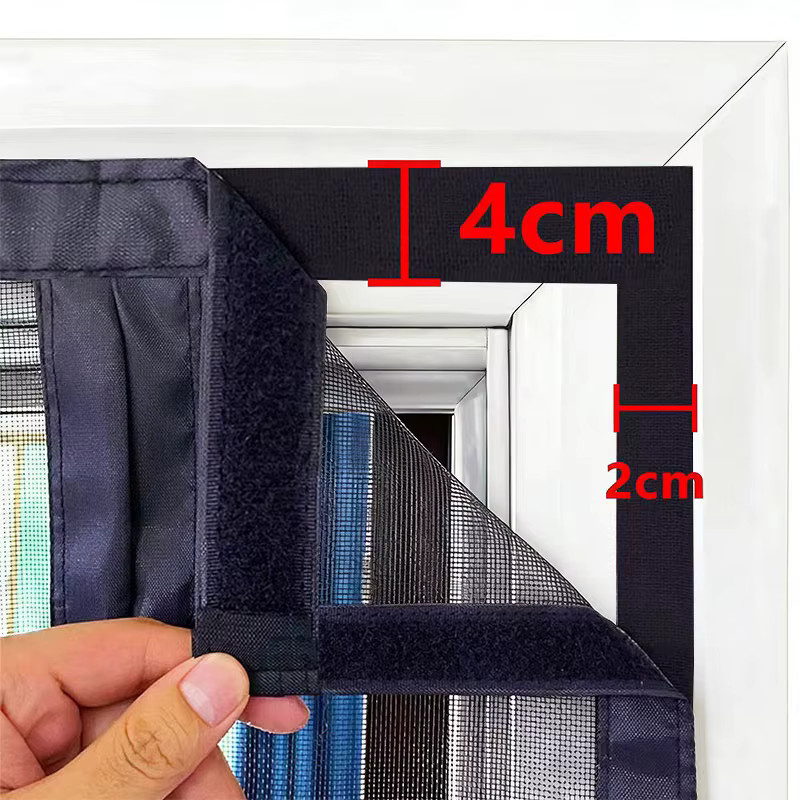MOJY Magnetischer Moskitonetz-Türvorhang aus Polyester als Insektenschutz, Transparent, B: 180 cm, H: 230 cm - Bild 2