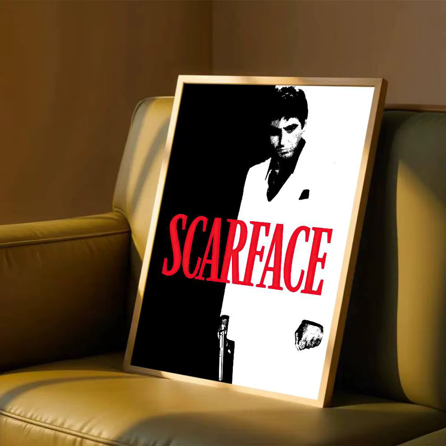 Vintage Filmplakat Scarface Rastar Poster in Multicolor auf Whitepaper-Druck B: 15,0 cm, H: 15,0 cm - Bild 6