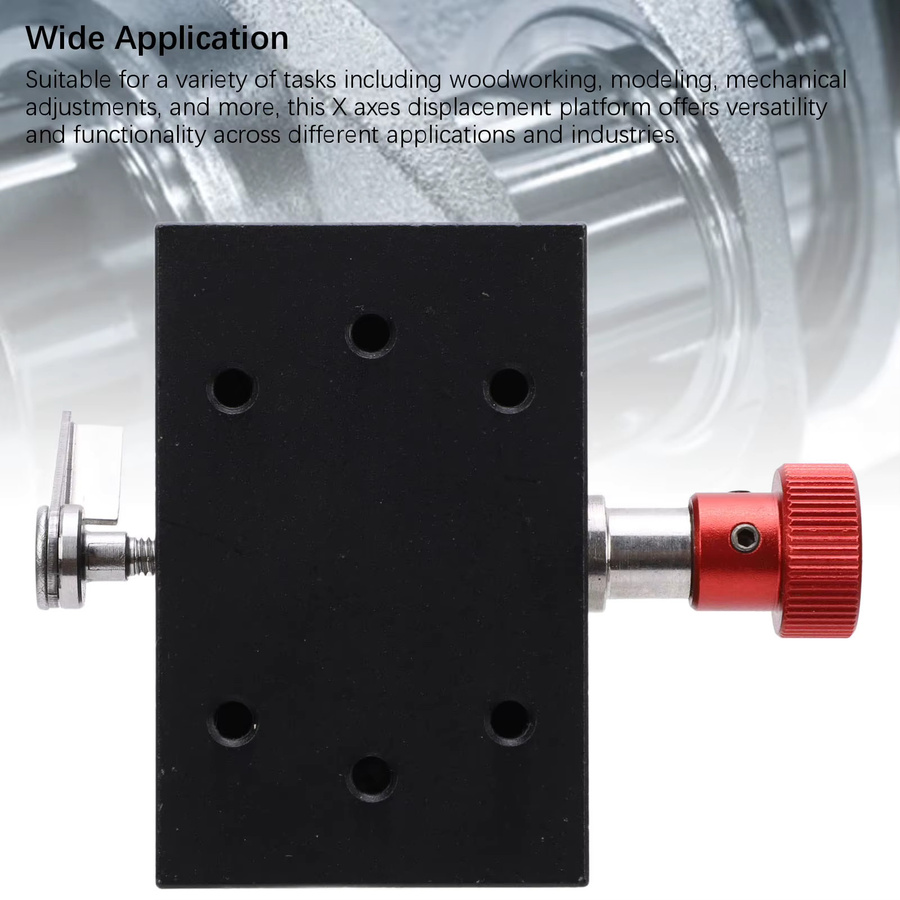 KKMOON X-Achsen-Wegsplattform mit 40-mm-Hubgetriebe und manueller Schwalbenschwanznut-Schiebeblattform in Schwarz - Bild 4