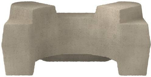 Fischer Flachdachfuß FFRBB in Beige, L x B x H: 330 x 135 x 150 mm - Bild 1