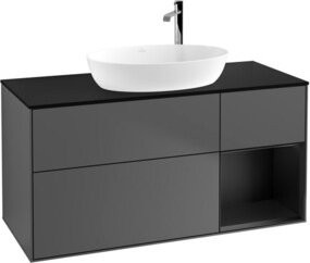 V&B Waschtischunterschrank Finion in Anthrazit, Breite: 120 cm, Tiefe: 50,1 cm, Höhe: 50,1 cm - Bild 1