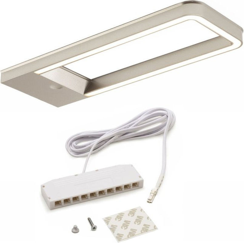 So-tech Domus Line Sotti LED Unterbauleuchte mit Sensor, Edelstahloptik Grau, 5W, 12V, B: 18,6 cm, H: 6,7 cm, Neutralweiß - Bild 1