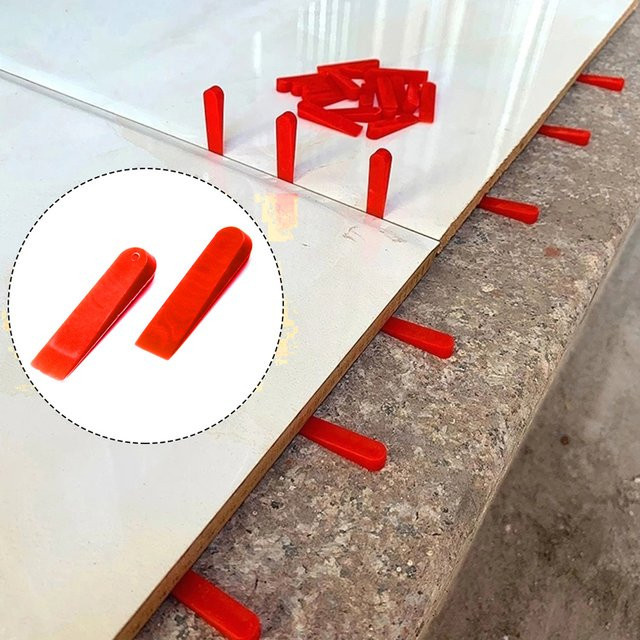 Vibratite Fliesen Nivellierung System Spacer und Keile in Rot, 100 Stück pro Paket - Bild 1