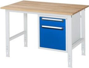 Rau Arbeitstisch Tom KM05 höhenverstellbar braun B/T/H: 125 x 80 x 76-108 cm - Bild 1