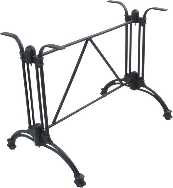 DELUKE Tischgestell IRIS Doppelwangen aus Aluminium in Schwarz, B/T/H: 70 x 60 x 94 cm - Bild 1