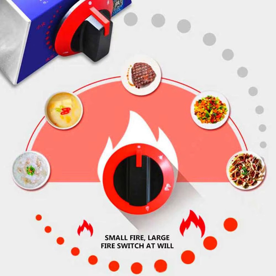 YunlinLi Kommerzieller Niederdruck-Gasbrenner mit Flammenausfallsicherung als tragbare Gaskochplatte in Multicolor - Bild 6