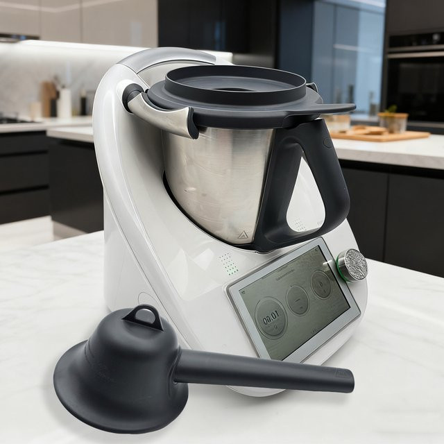 Vorwerk Dampfumleiter für Thermomix TM31 TM5 TM6 in Schwarz, B/T/H: 22,0 x 10,0 cm - Bild 1