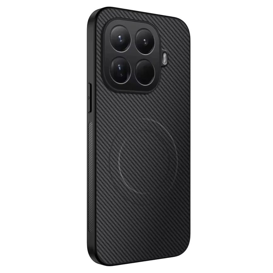 Magnetische Schutzhülle im Carbon-Faser-Muster aus Leder und TPU für Xiaomi Mi 15T und Mi 15T Pro, stoßfest und kabelloses Laden kompatibel, Schwarz oder Blau - Bild 2