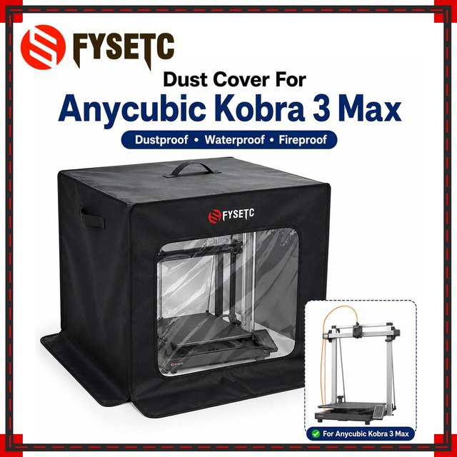 FYSETC Staubschutz Abdeckung für Anycubic Kobra 3 Max 3D-Drucker in Schwarz - Bild 1