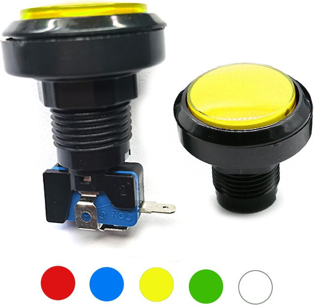 XINWA XINWANG LED Druckknopf rund 46 mm weiß für Arcade, Claw Machine und Flipper - Bild 1