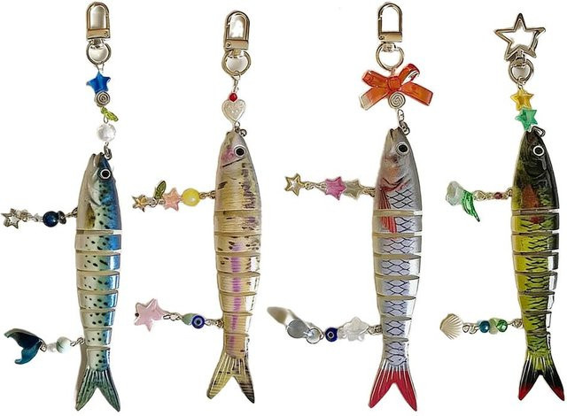 Linyi toy Fisch Schlüsselanhänger, Perlen, Unisex - Bild 1