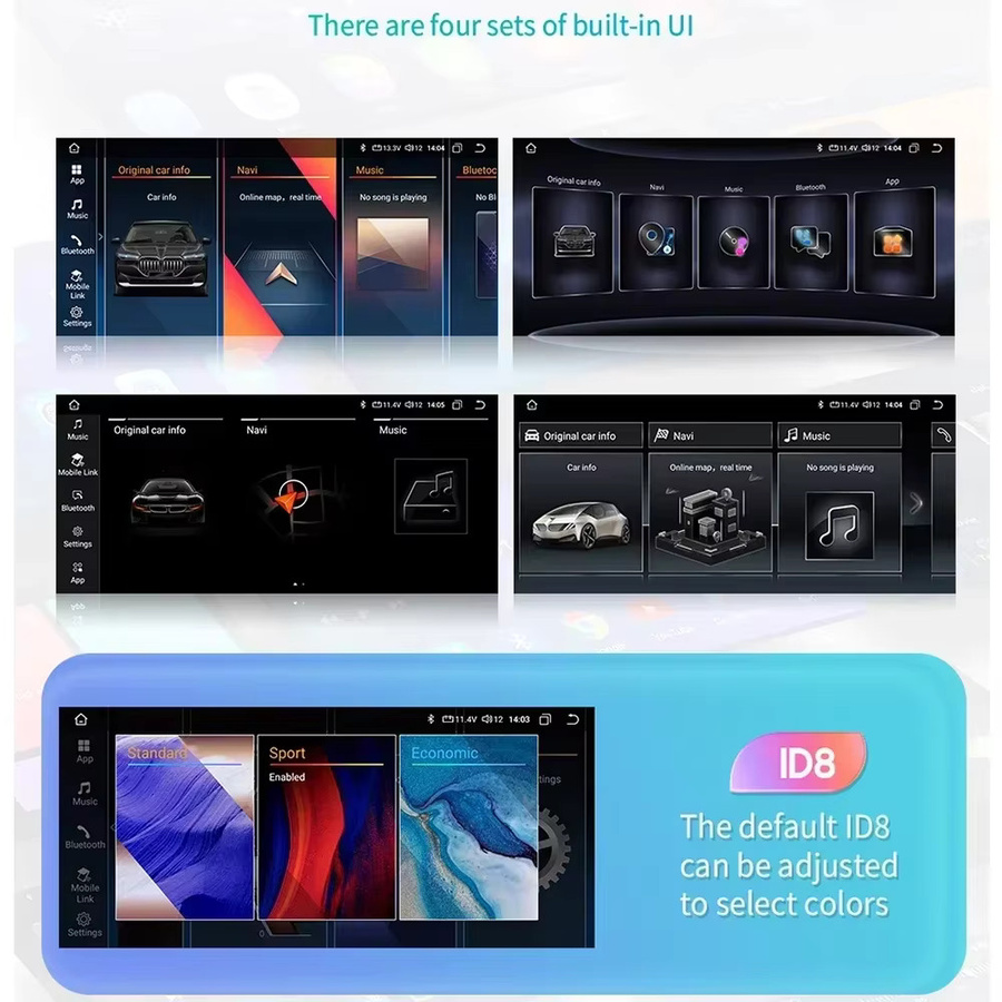 Hizpo Android 14 Autoradio mit Carplay und 4G für BMW X5 E70 X6 E71 CCC CIC, Schwarz, mit GPS und Cellular-Funktion - Bild 4