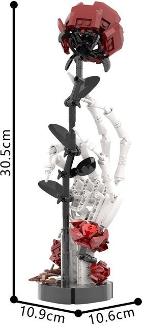 Gobricks Gotischer Totenkopf Rose, Bausteine, ab 14 Jahre - Bild 1