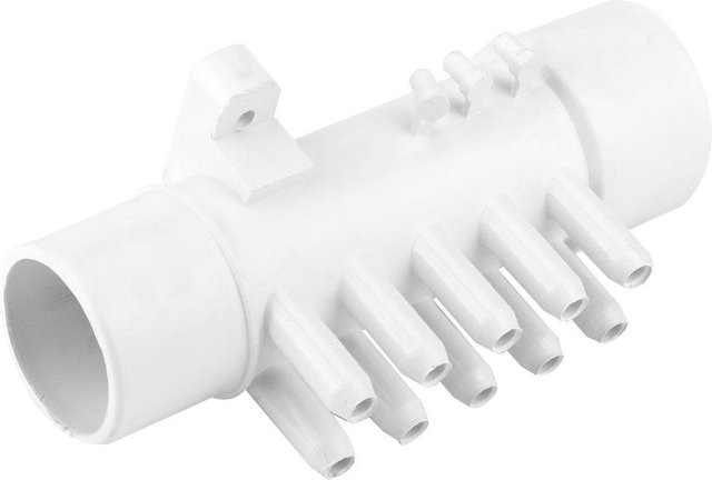 mfySpace PVC Pool Sanitär Verteiler mit 10 Anschlüssen, 1,5 Zoll, Weiß - Bild 1