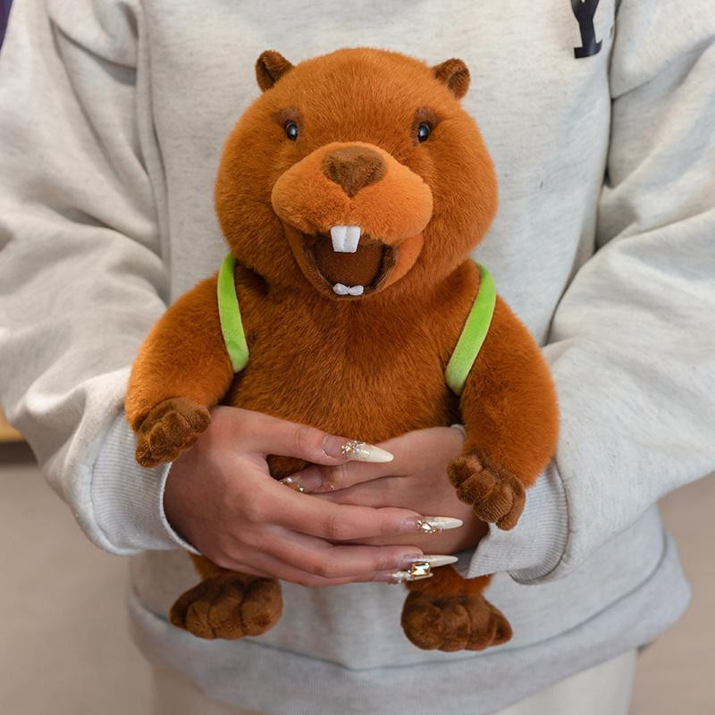 GDzaccly Murmeltier Plüschtier Rucksack Schlüssel Tasche Anhänger - Bild 2
