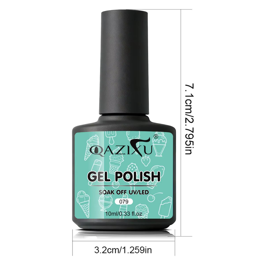 QAZIXU Gel-Nagellack-Set, Minz- & Türkisgrün, Glänzend - Bild 5