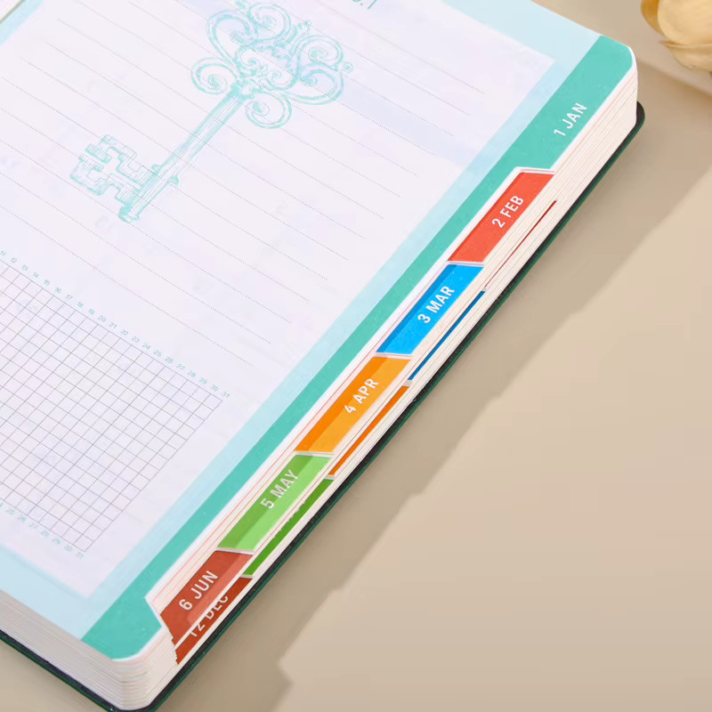 KEANG 2026 Zeitplan A5 Kalendernotizbuch aus Kunstleder in Blau und Multicolour mit Hardcover für deine tägliche Planung - Bild 3