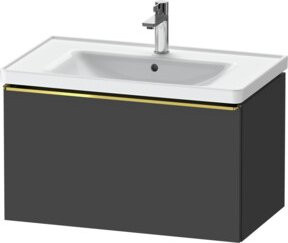 Duravit Waschtischunterschrank D-Neo, Wandhängend, Grau glänzend, B: 78,4 cm, T: 45,2 cm, H: 44,0 cm - Bild 1