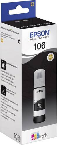 Epson EcoTank Nachfülltinte 106 Foto-Schwarz C13T00R140 passend für ET-7750 und ET-7700 - Bild 1