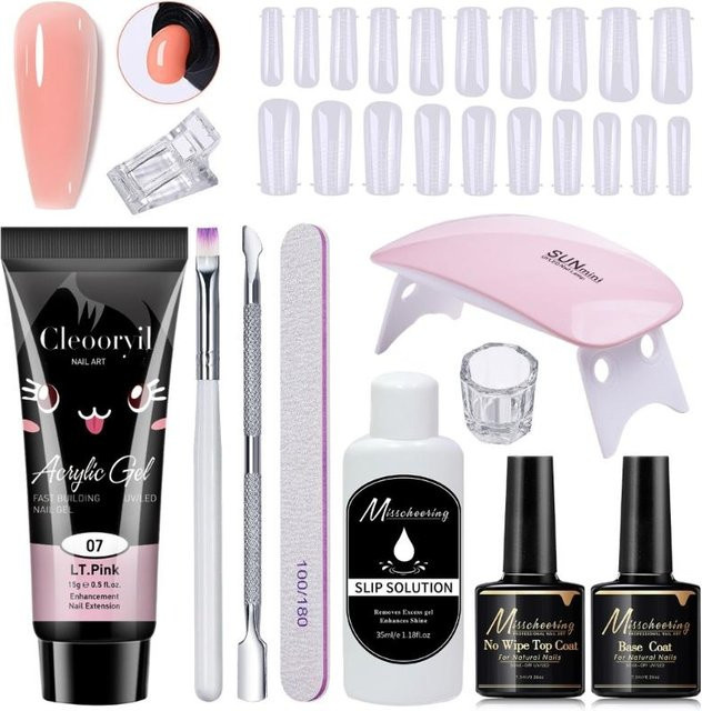 Deamos Nagelverlängerungs-Set, 11-teilig, 15 ml ABS-Gel, gray, Unisex - Bild 1