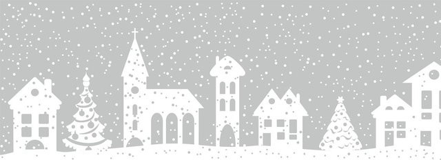 Heyda Fenster Tape Weihnachtsdorf in Weiß und Durchsichtig für Weihnachten und Winter - Bild 1