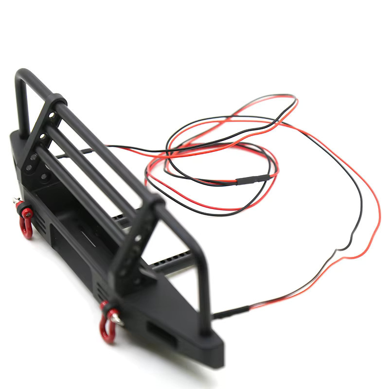 Axial Verstellbare Metall-Frontstoßstange für 1/10 RC Crawler Car, mit LED-Licht, Upgrade-Teil - Bild 2
