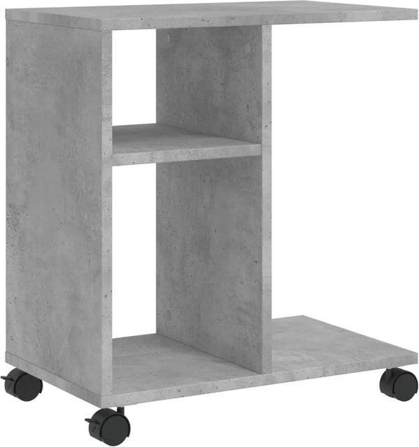 vidaXL Beistelltisch mit Rollen in Betongrau aus Holzwerkstoff B/T/H: 50 x 30 x 55 cm - Bild 1