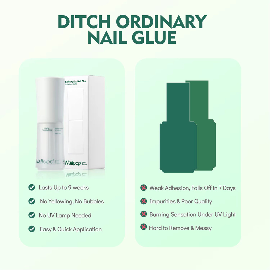Nailpop SafeDry Eco Nagelkleber, Transparent, 6/7 ml - Bild 2