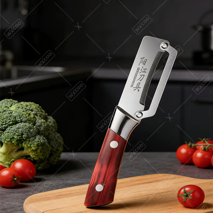 WXCOO Edelstahl Zuckerrohrschäler in Silber für Kürbis, Salat und Obst sowie Gemüse - Bild 2