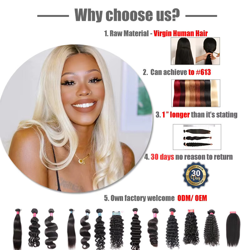 Addbeauty Echthaar Bundles, 100 % brasilianisches Echthaar, glatt - Bild 4