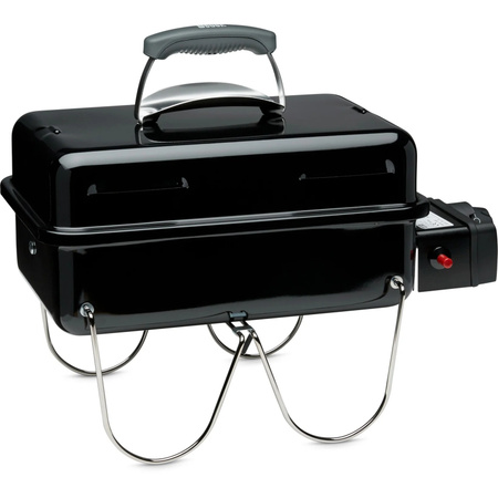 Weber Gasgrill Go-Anywhere in Schwarz mit Piezo-Zündung und Tragegriff