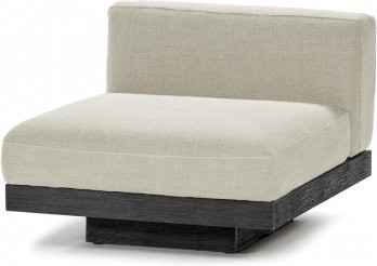 Serax Rudolph Sessel in Beige mit Stoffbezug und Holz-Aluminium-Gestell - Bild 1